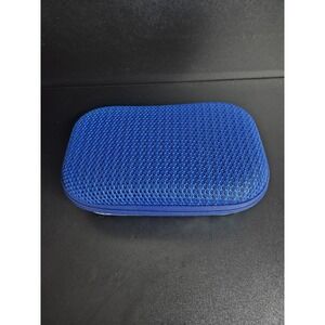 ZIPIT Hard Shell Zipper Pencil Case Blue Geometric Design Storage Box